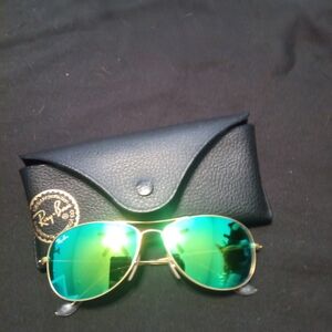 Ray-Ban Sunglasses with Reflective Green Lenses